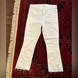 MOTHER insider crop step fray